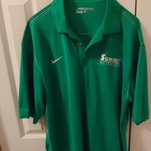 Nike Golf Mens Short Sleeve Polo. Green. Size L.